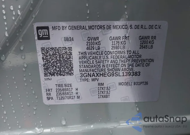 3GNAXHEG9SL139383: 43803159