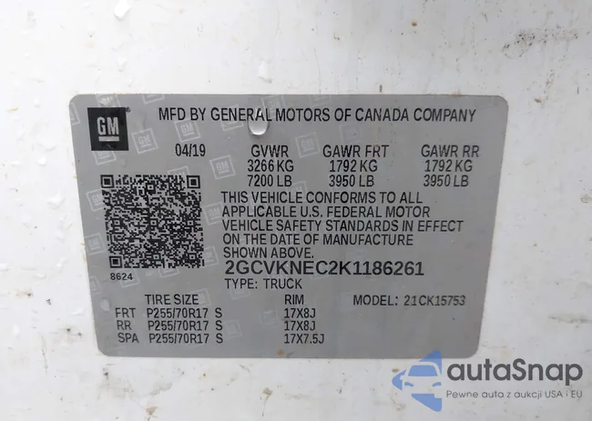 2GCVKNEC2K1186261: 43803207