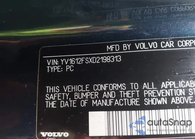 YV1612FSXD2198313: 43803387