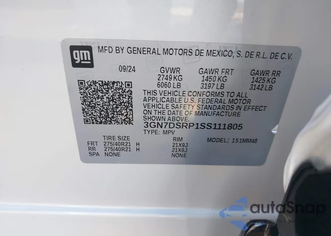 3GN7DSRP1SS111805: 43803402