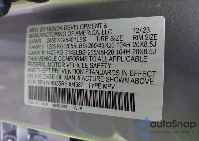 5FNYF8H55RB004687: 43802582