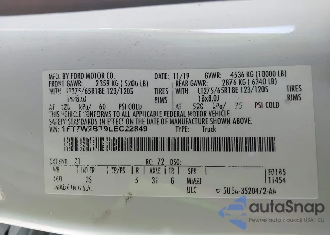 1FT7W2BT9LEC22849: 43802623