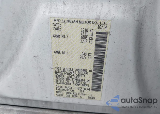 1N4AL3AP1FC187304: 43802690