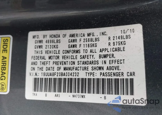 19UUA8F20BA004232: 43802703