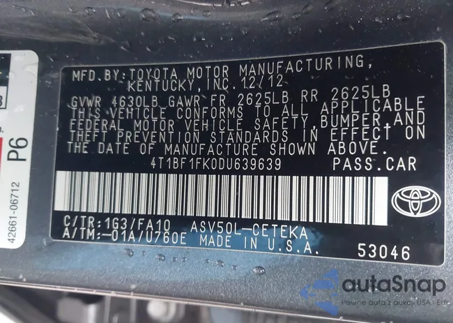 4T1BF1FK0DU639639: 43802732