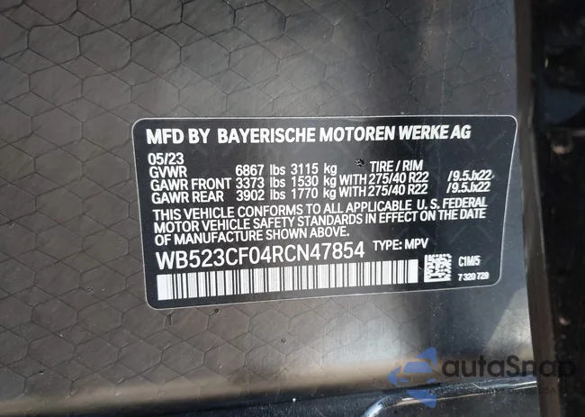 WB523CF04RCN47854: 43802843