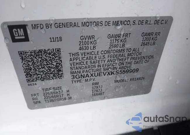 3GNAXUEVXKS559909: 43803970