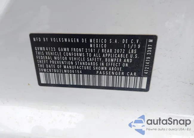 3VWCB7BU2LM006154: 43803979