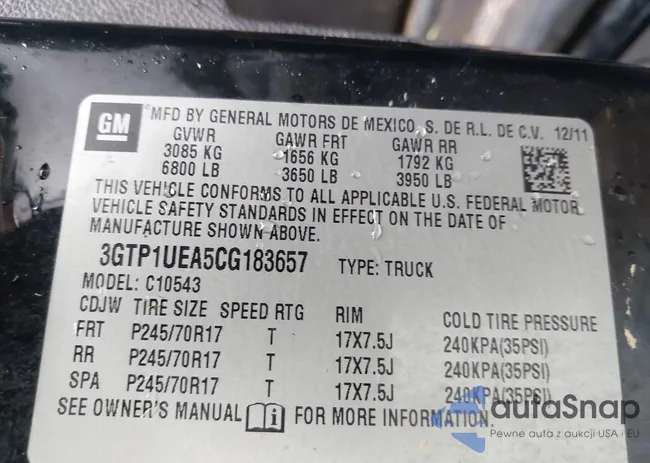 3GTP1UEA5CG183657: 43804292