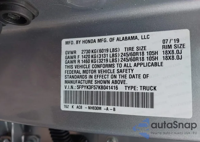 5FPYK3F57KB041416: 43804380