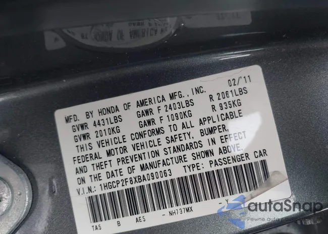 1HGCP2F8XBA090063: 43804419