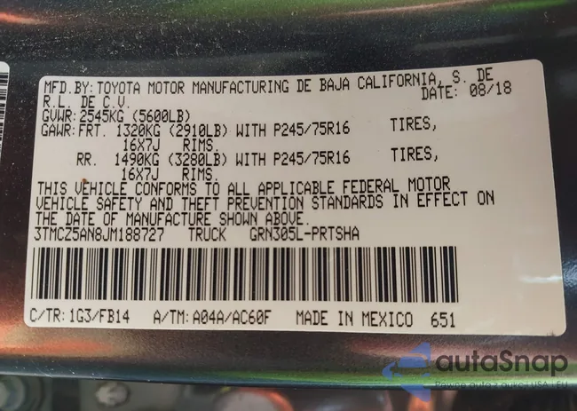 3TMCZ5AN8JM188727: 43803598