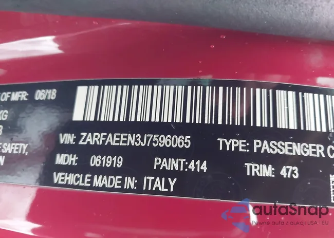 ZARFAEEN3J7596065: 43803693