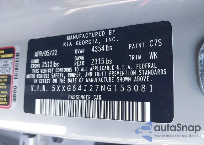 5XXG64J27NG153081: 43803733