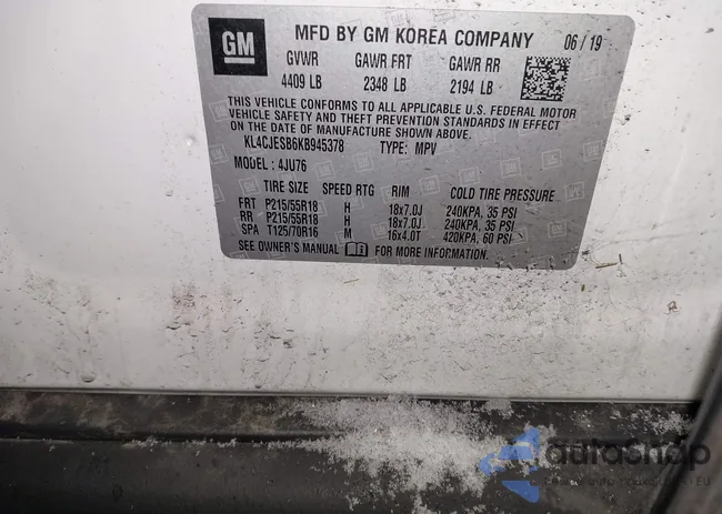 KL4CJESB6KB945378: 43804959