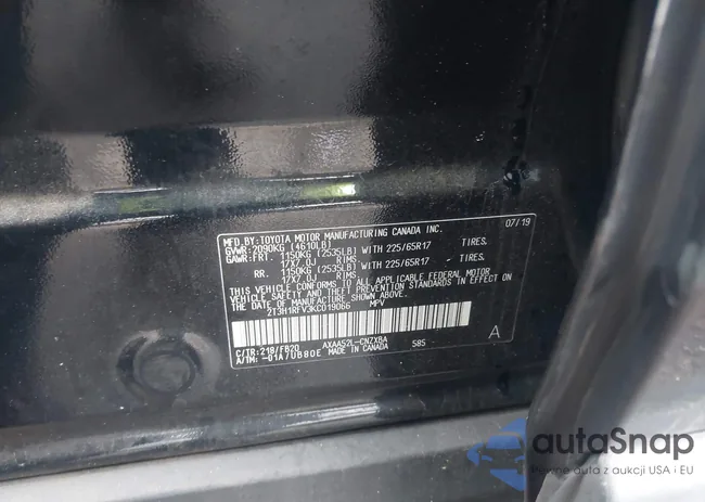 2T3H1RFV3KC019066: 43805002