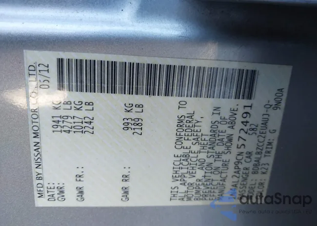 1N4AL2AP9CN572491: 43805043