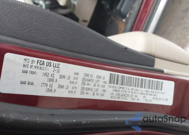 1C4RDJAG0GC341176: 43805075