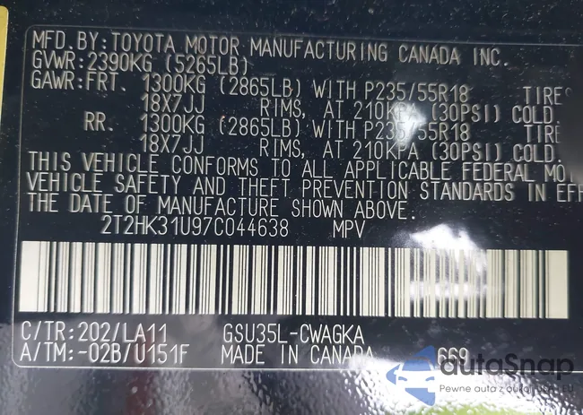 2T2HK31U97C044638: 43805137