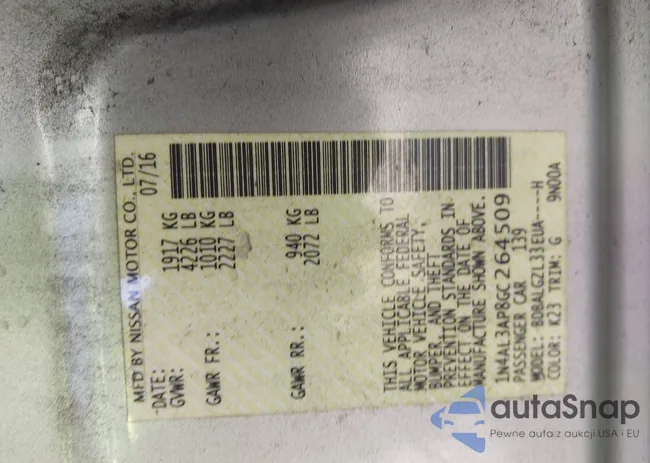 1N4AL3AP8GC264509: 43805210