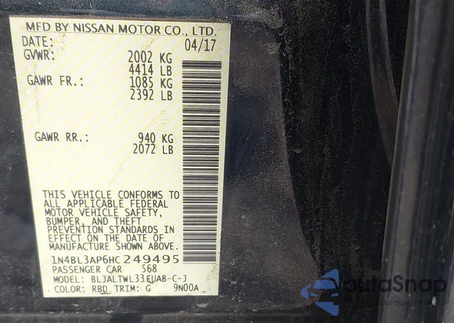 1N4BL3AP6HC249495: 43805250