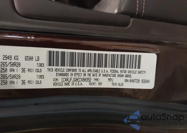 1C4RJFJG0EC490352: 43805328