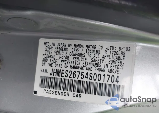 JHMES26754S001704: 43805512