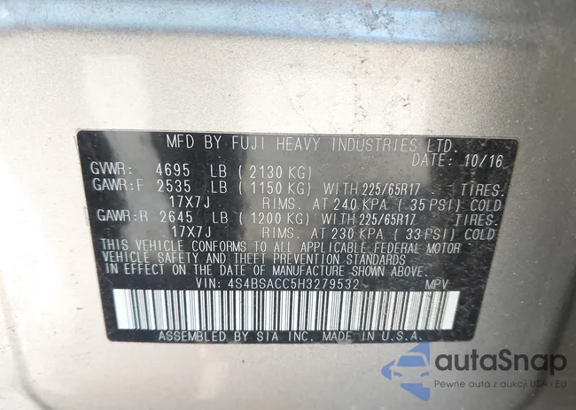 4S4BSACC5H3279532: 43805535