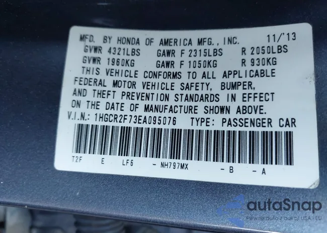 1HGCR2F73EA095076: 43804564