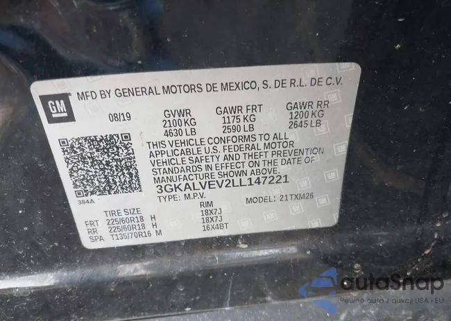 3GKALVEV2LL147221: 43804608