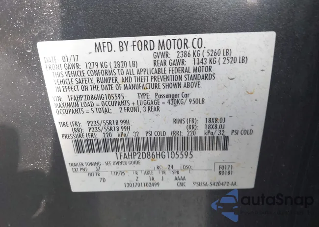 1FAHP2D86HG105595: 43804626