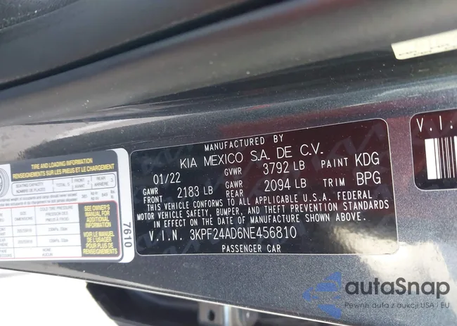 3KPF24AD6NE456810: 43804766