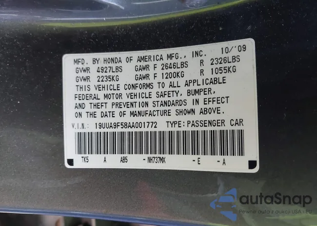 19UUA9F58AA001772: 43804779