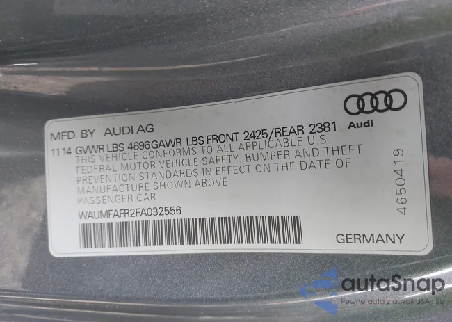 WAUMFAFR2FA032556: 43804847