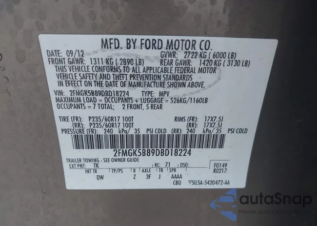 2FMGK5B89DBD18224: 43804907