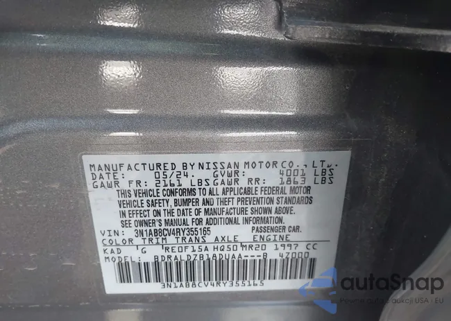 3N1AB8CV4RY355165: 43804934