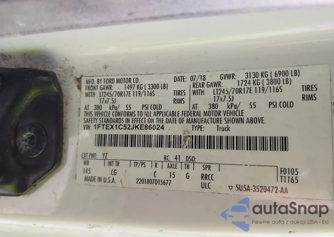 1FTEX1C52JKE86024: 43806366