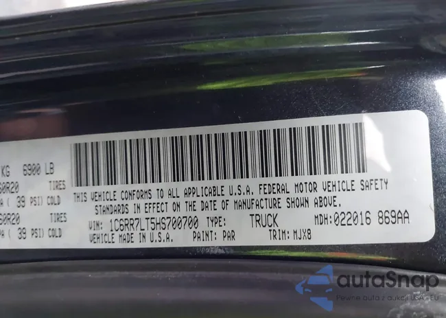 1C6RR7LT5HS700700: 43806489