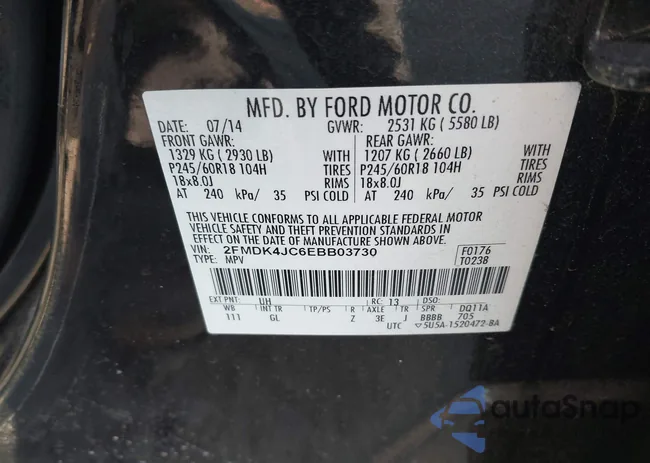 2FMDK4JC6EBB03730: 43806535