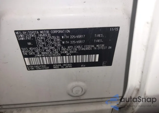 JTMBFREV1GD180205: 43805707