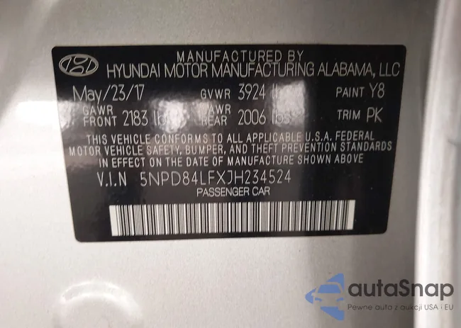 5NPD84LFXJH234524: 43805743