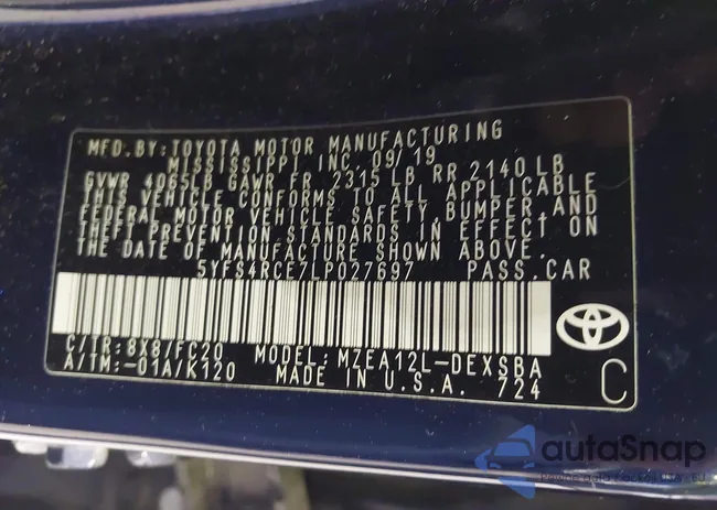 5YFS4RCE7LP027697: 43807064