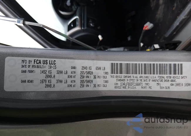 1C4RJFBG5FC166071: 43807134