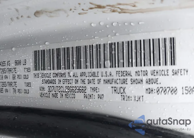 3D7UT2CL2BG629662: 43807189