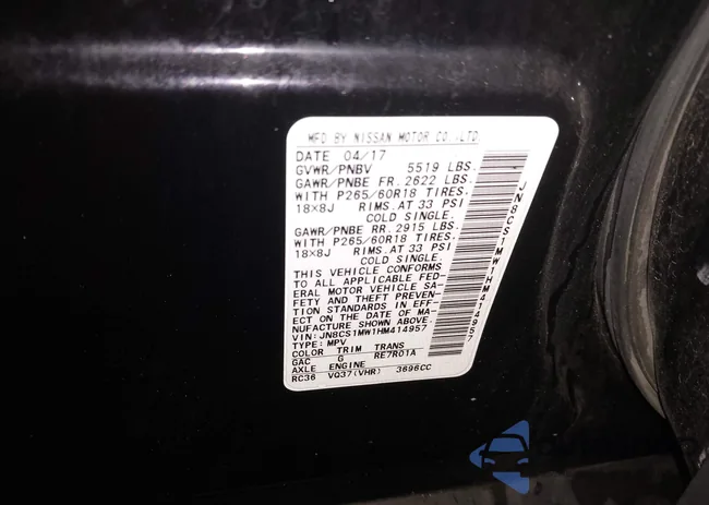 JN8CS1MW1HM414957: 43807199