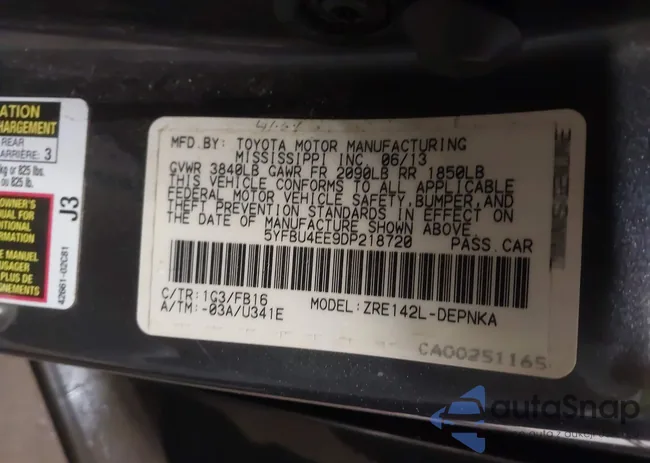 5YFBU4EE9DP218720: 43807343