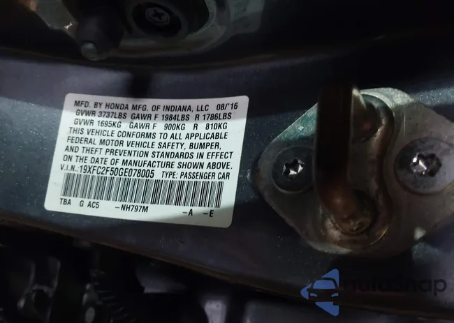 19XFC2F50GE078005: 43806573