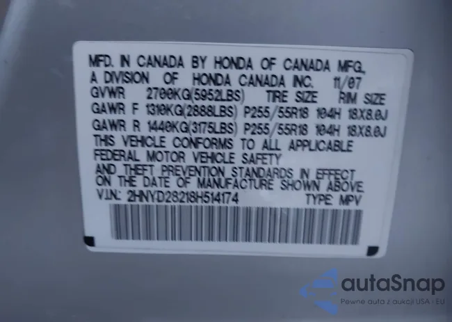 2HNYD28218H514174: 43806717