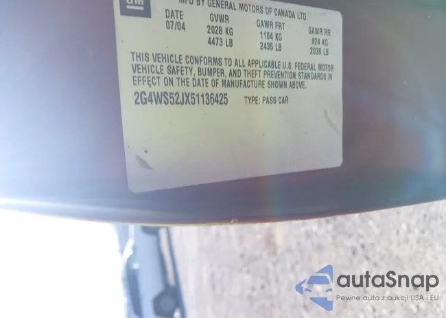 2G4WS52JX51136425: 43806879