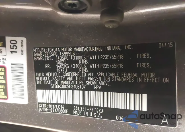 5TDDK3DC5FS106497: 43806941